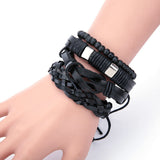 Fashion Women Multilayer Handmade Bangle Handmade Bracelets Leather Cool